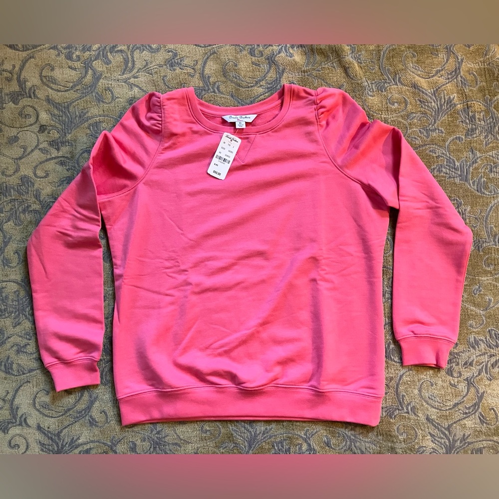 NEW Brooks Brothers Girls Sweatshirt Rose Pink Size XL